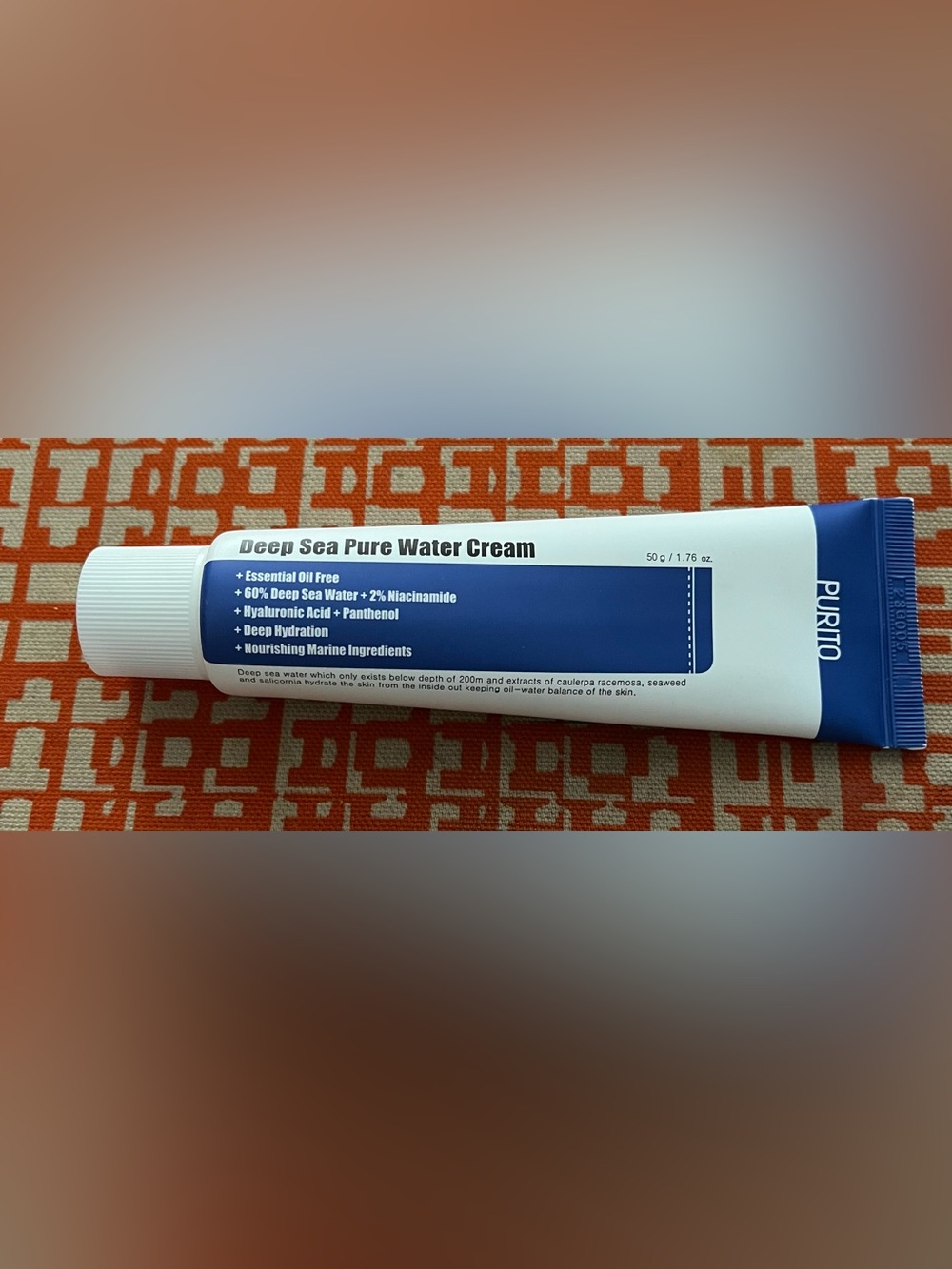 Purito Deep Sea Pure Water Cream with 2% Niacinamide - Hydrating Face Cream